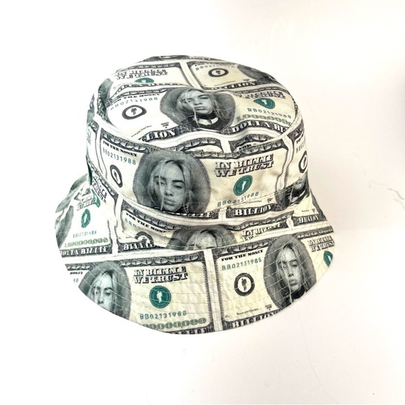 Billie Eilish Bucket Hat Official Merch 2018 Tour New Era Bills Money Reversible - Picture 1 of 6